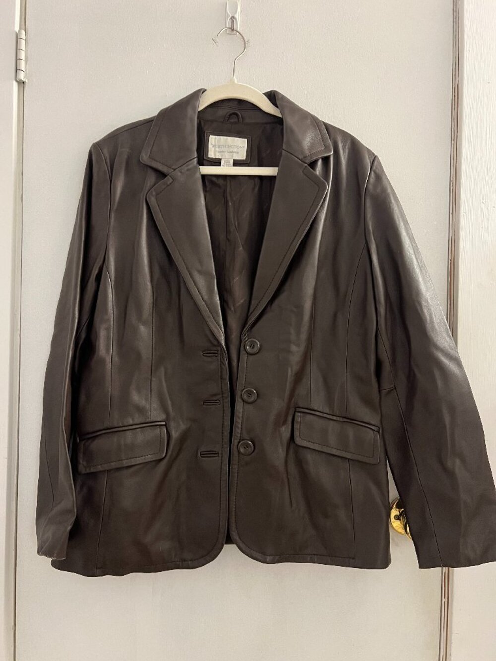 Genuine Leather Blazer